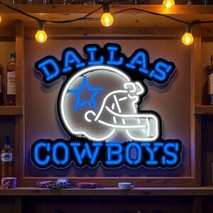 DALLAS COWBOYS HELMUT NEON LED SIGN